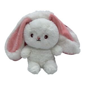 Reversible Strawberry Bunny Plush Toy - Soft Cuddle Stuffed Animal Rabbit 14"